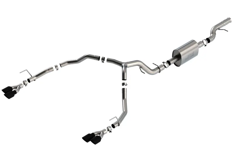 Borla 21-22 Chevrolet Tahoe 6.2L V8 2/4Wd 4Dr T-304 Ss S-Type Cat-Back Exhaust W/ Black Chrome Tips 1