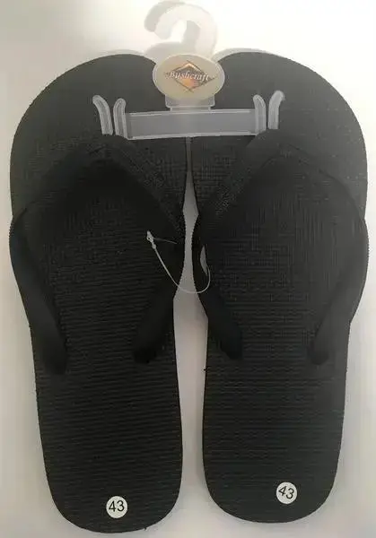 Black Flip Flops - One Size Fits All 1