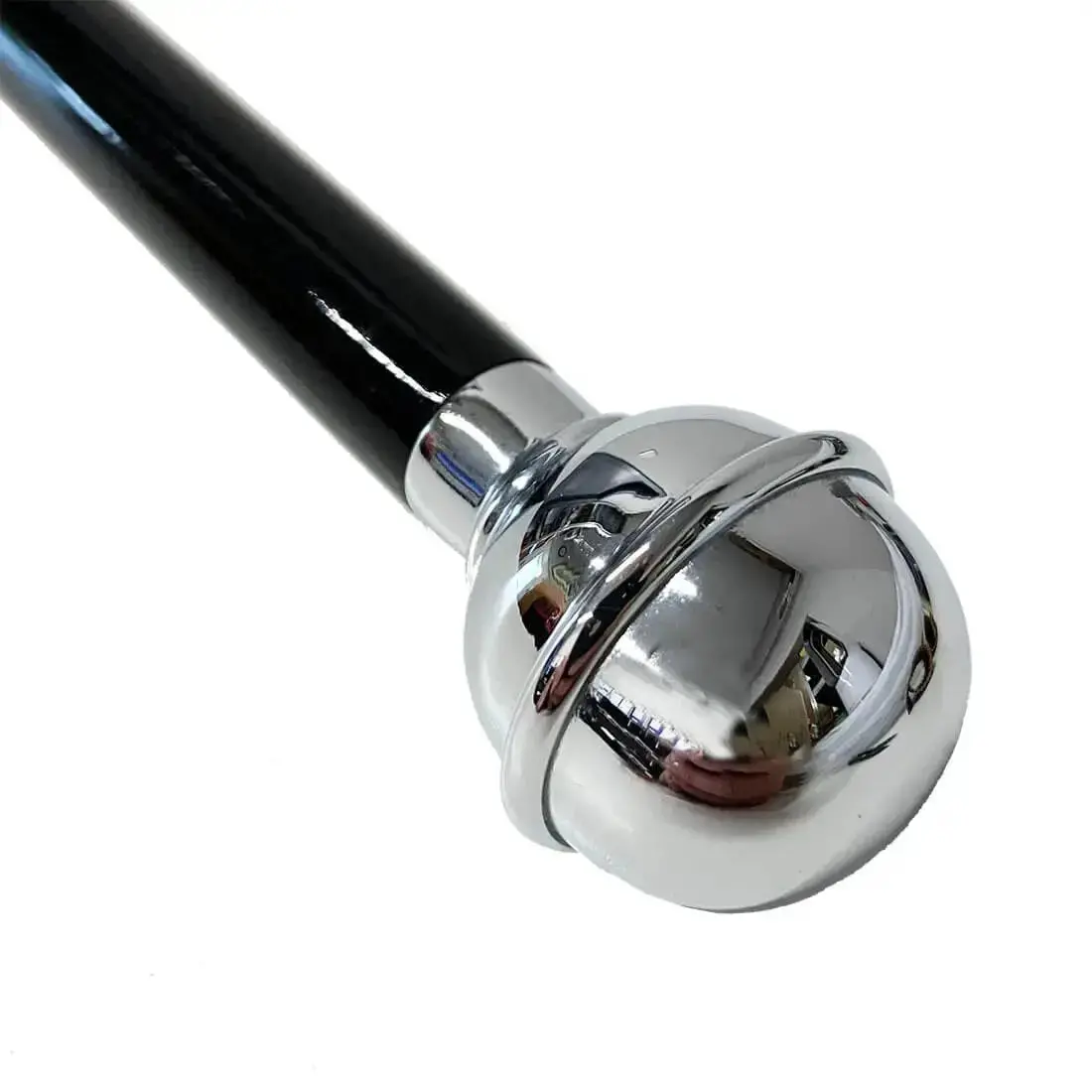 Black Regimental Swagger Stick Plain Top 1