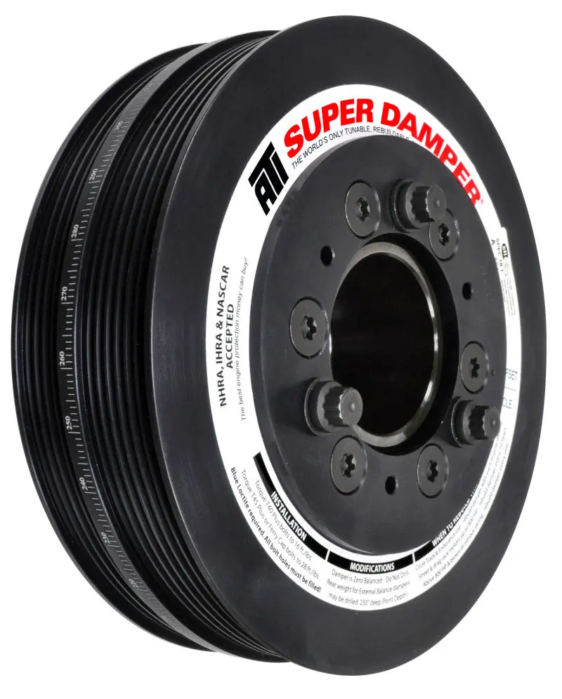Ati Damper - 918856 - 7.48In - Alum - 6/4 Grv - 2016+ Chevy Camaro Lt1/Lt4 Wet Sump - (W 15% Pulley 916227) 1