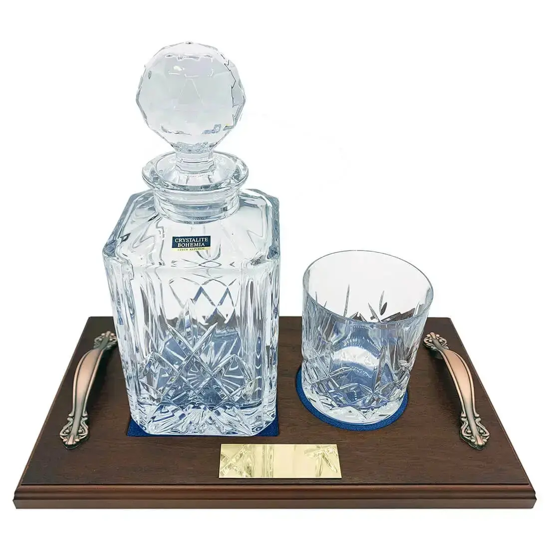Crystal Whisky Decanter Set With 1 Glass 1