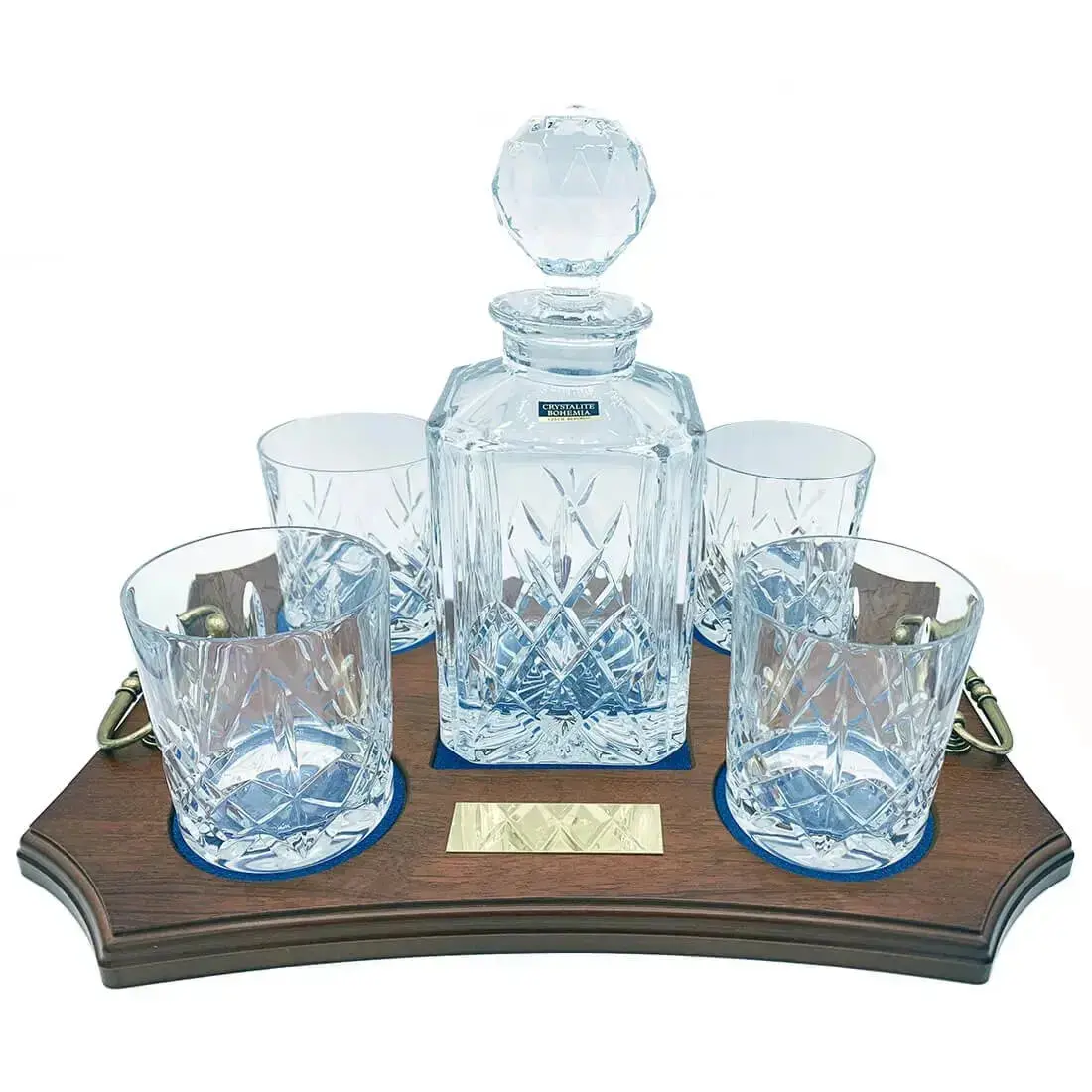 Crystal Whisky Decanter Set With 4 Glasses 1