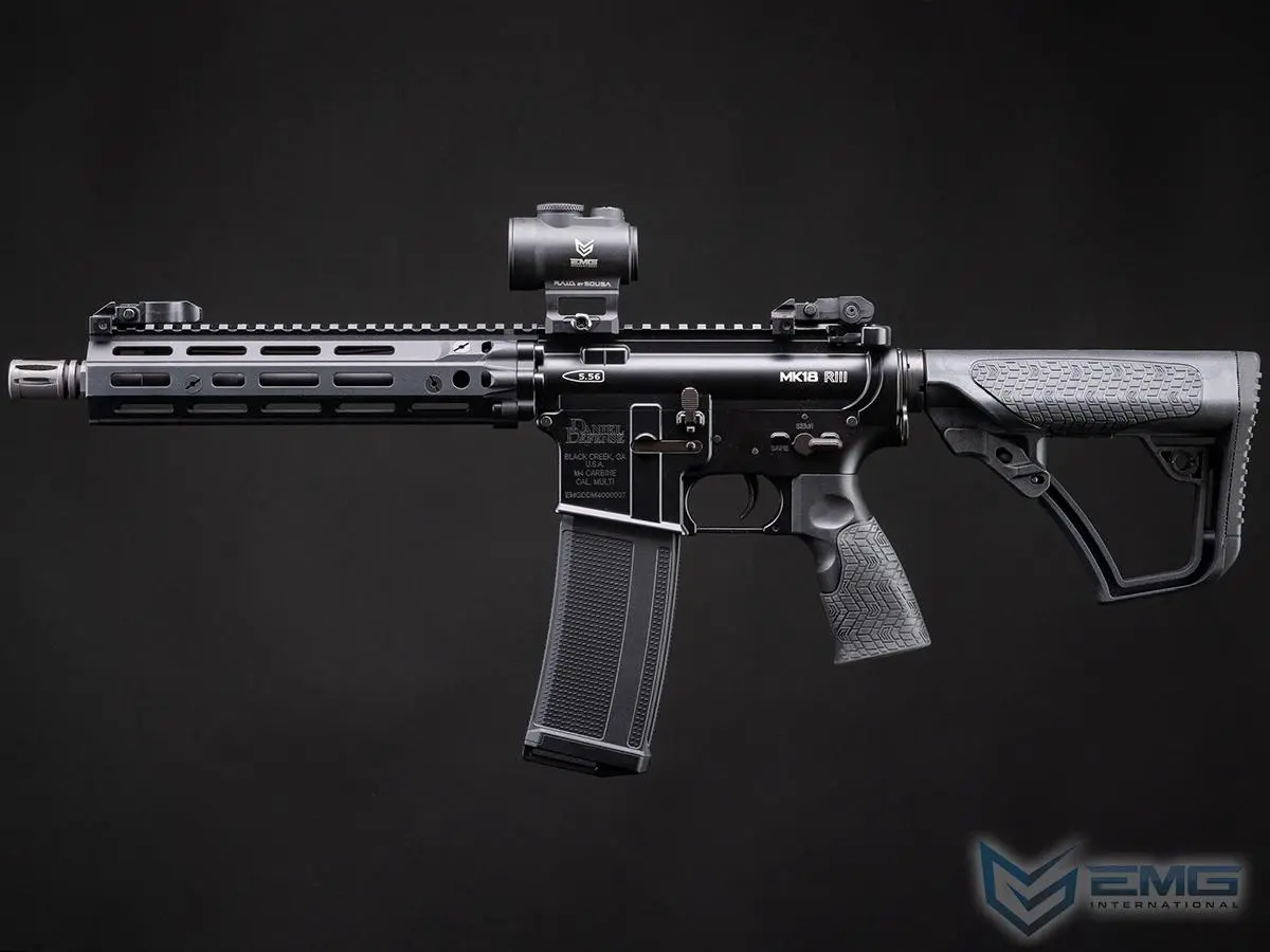 Emg X Cyma Platinum Helios Daniel Defense Licensed Mk18 Riii M4 Aeg (Black / Tan / Silver) 1