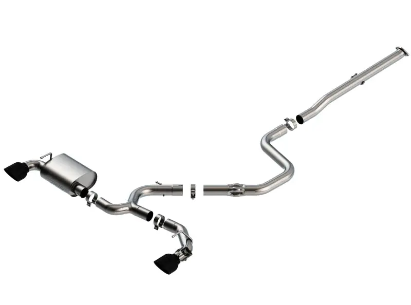 Borla 19-20 Hyundai Veloster N 2.0L I4 Mt Fwd 2Dr 3In Atak Catback Exhaust W/ Black Chrome Tips 1