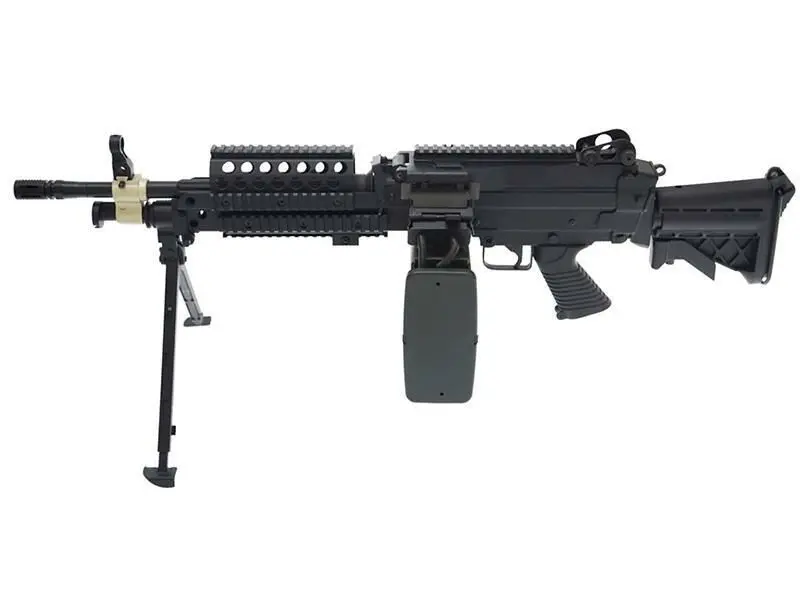 A&K M249 Saw Mk46 Polymer "Middleweight" Aeg Lmg W/ Reinforced Gearbox 1