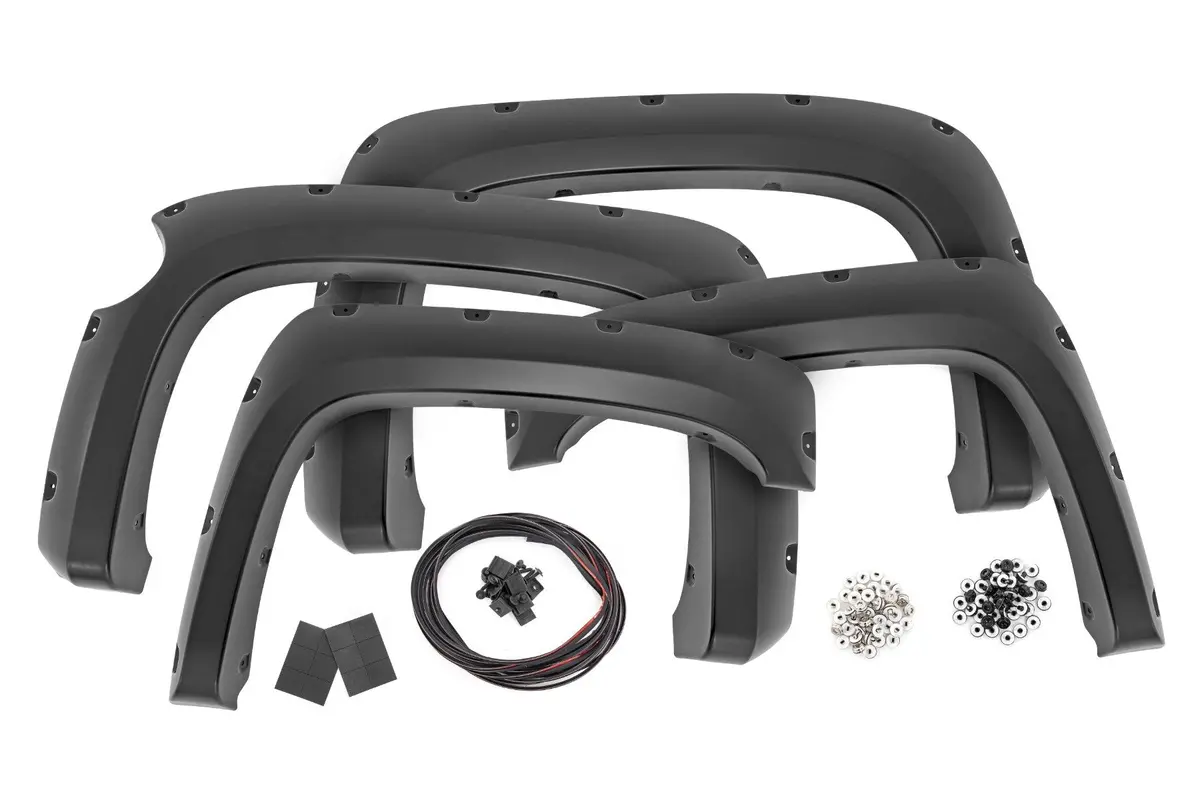 Pocket Fender Flares | 5.5 Ft Bed | Chevy Silverado 1500 | 2007-2013 | Rough Country | F-C11612a 1