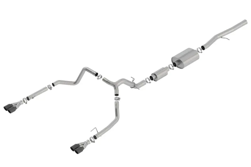 Borla 19 Chevrolet Silverado/Gmc Sierra 1500 6.2L Ss (S-Type) Catback Exhaust - Black Chrome Tips 1