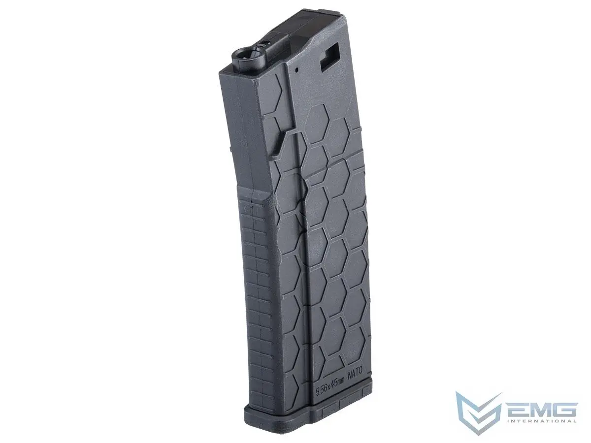 Emg Hexmag Licensed 230Rd Polymer Mid-Cap Magazine For M4 Aeg Rifles (Black / Red) 1