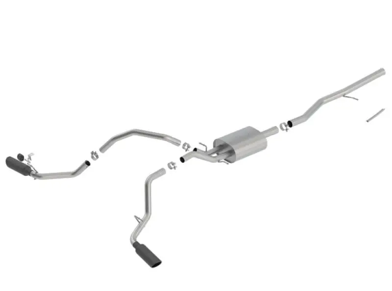 Borla 14-18 Chevrolet Silverado 1500 5.3L V8 At/Mt 4Dr Cc Atak Catback Exhaust W/Black Chrome Tips 1