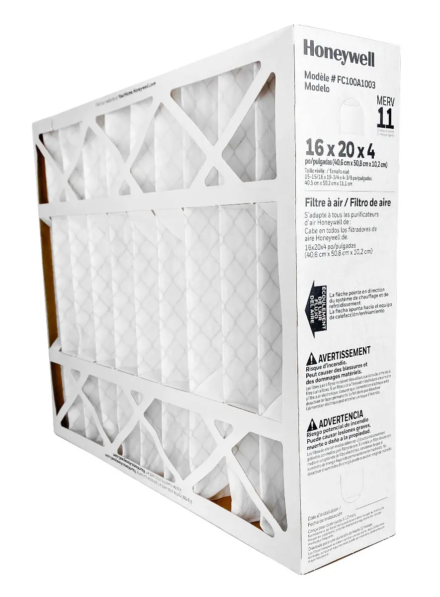 Honeywell Fc100a1003 - 16" X 20" X 4" Merv 11 Pleated Air Filter 1