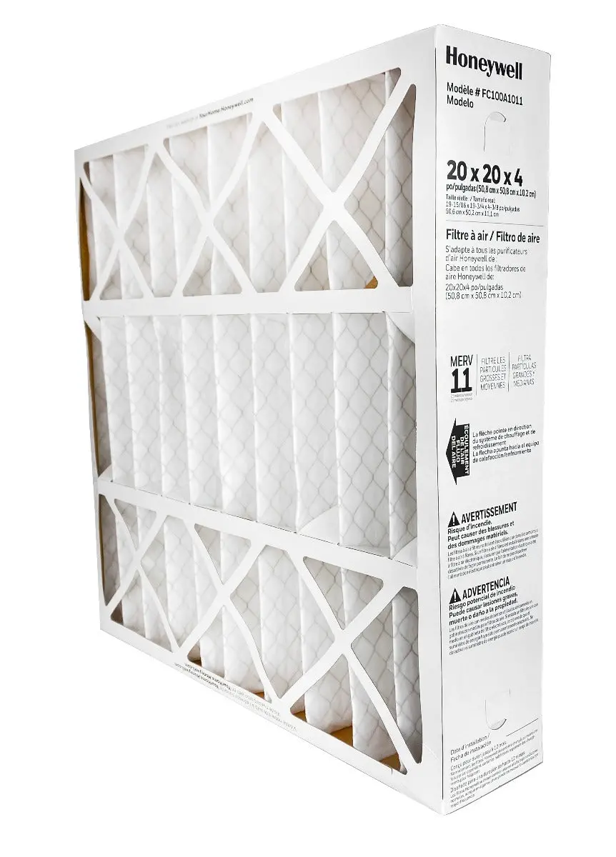 Honeywell Fc100a1011 - 20" X 20" X 4" Merv 11 Pleated Air Filter 1