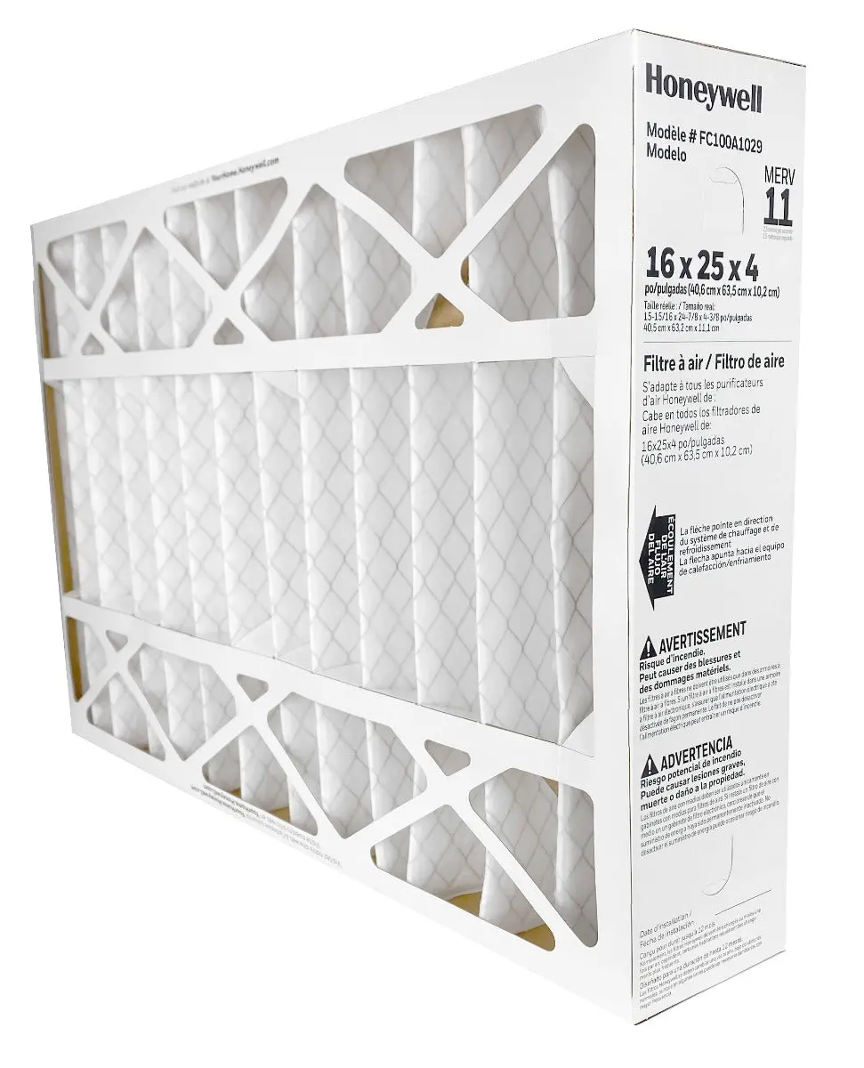 Honeywell Fc100a1029 - 16" X 25" X 4" Merv 11 Pleated Air Filter 1