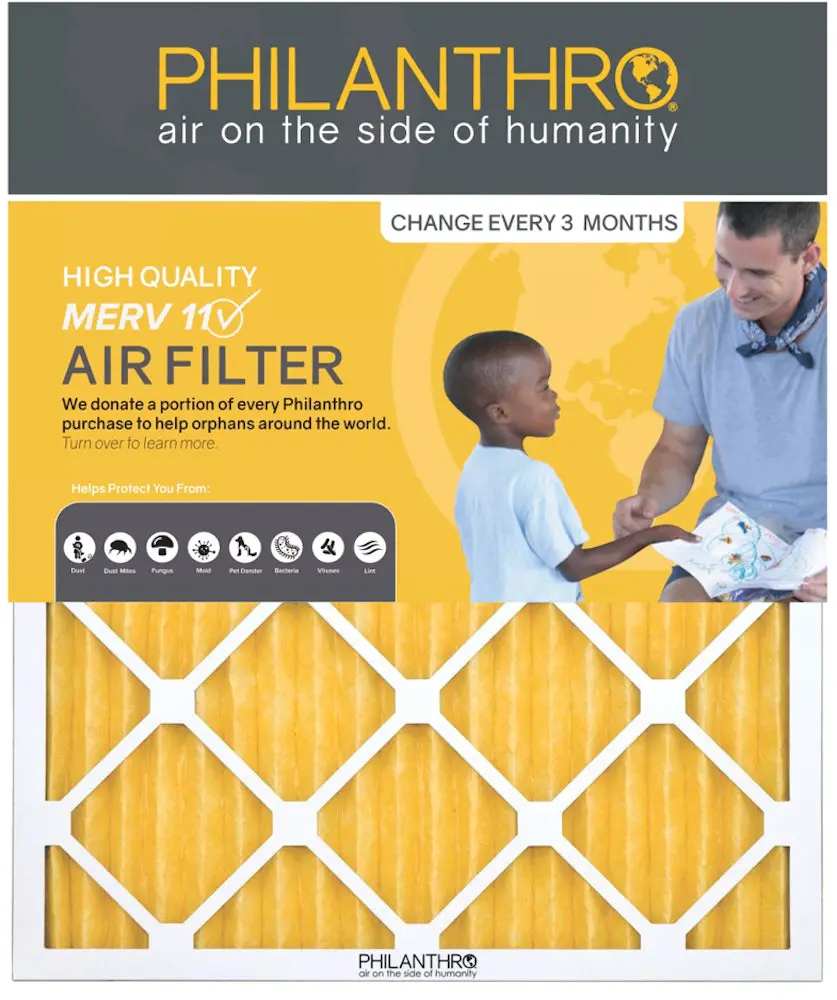 Philanthro 16X25x1 Merv 11 Furnace Filter 1