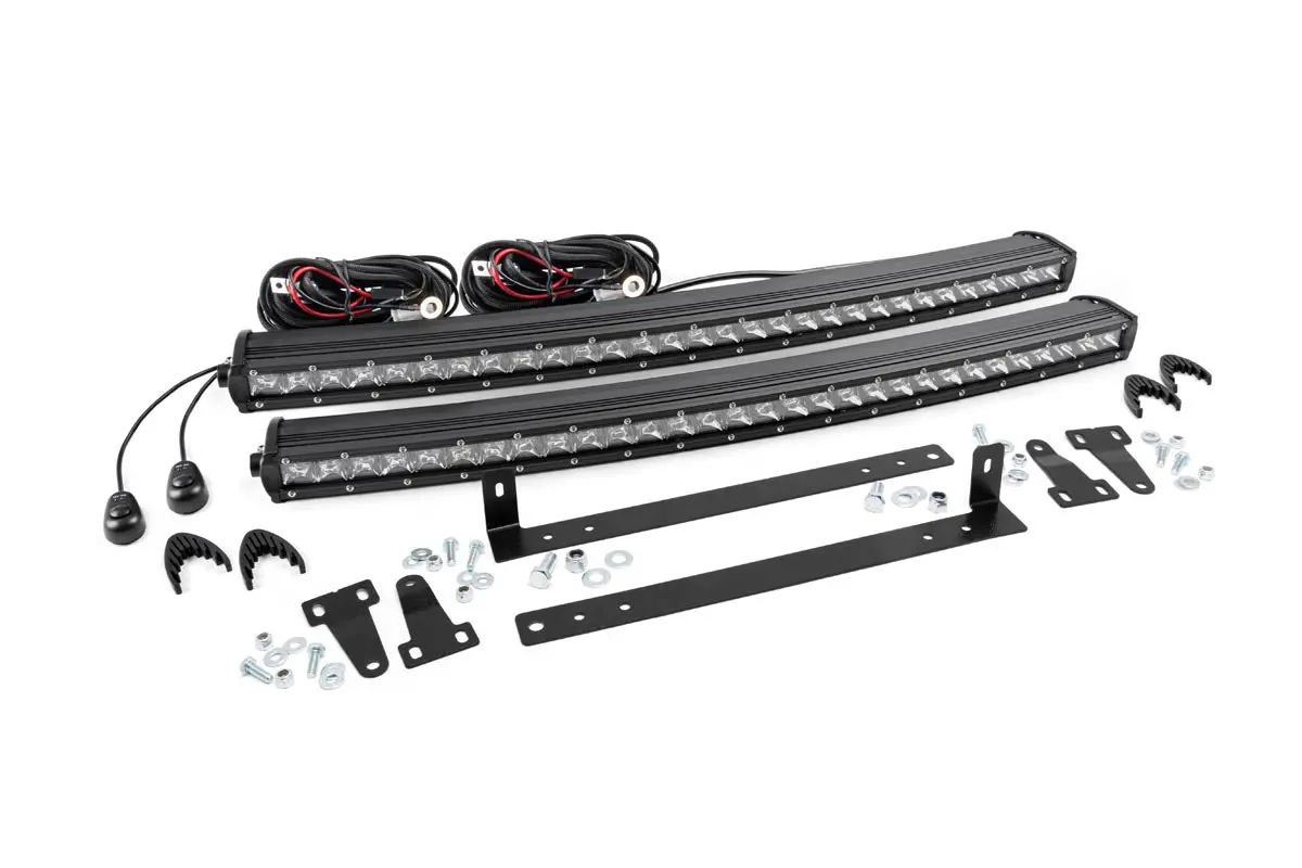 Led Light | Grille Mount | Dual 30" Chrome Single Row | Ford F-150 | 2009-2014 | Rough Country | 70660 1