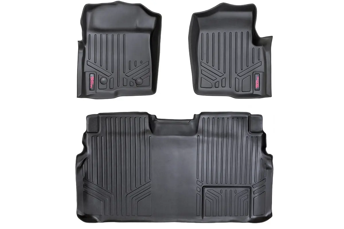 Floor Mats | Fr & Rr | 2 Ret Hook | Ford F-150 2Wd/4Wd | 2011-2014 | Rough Country | M-51112 1