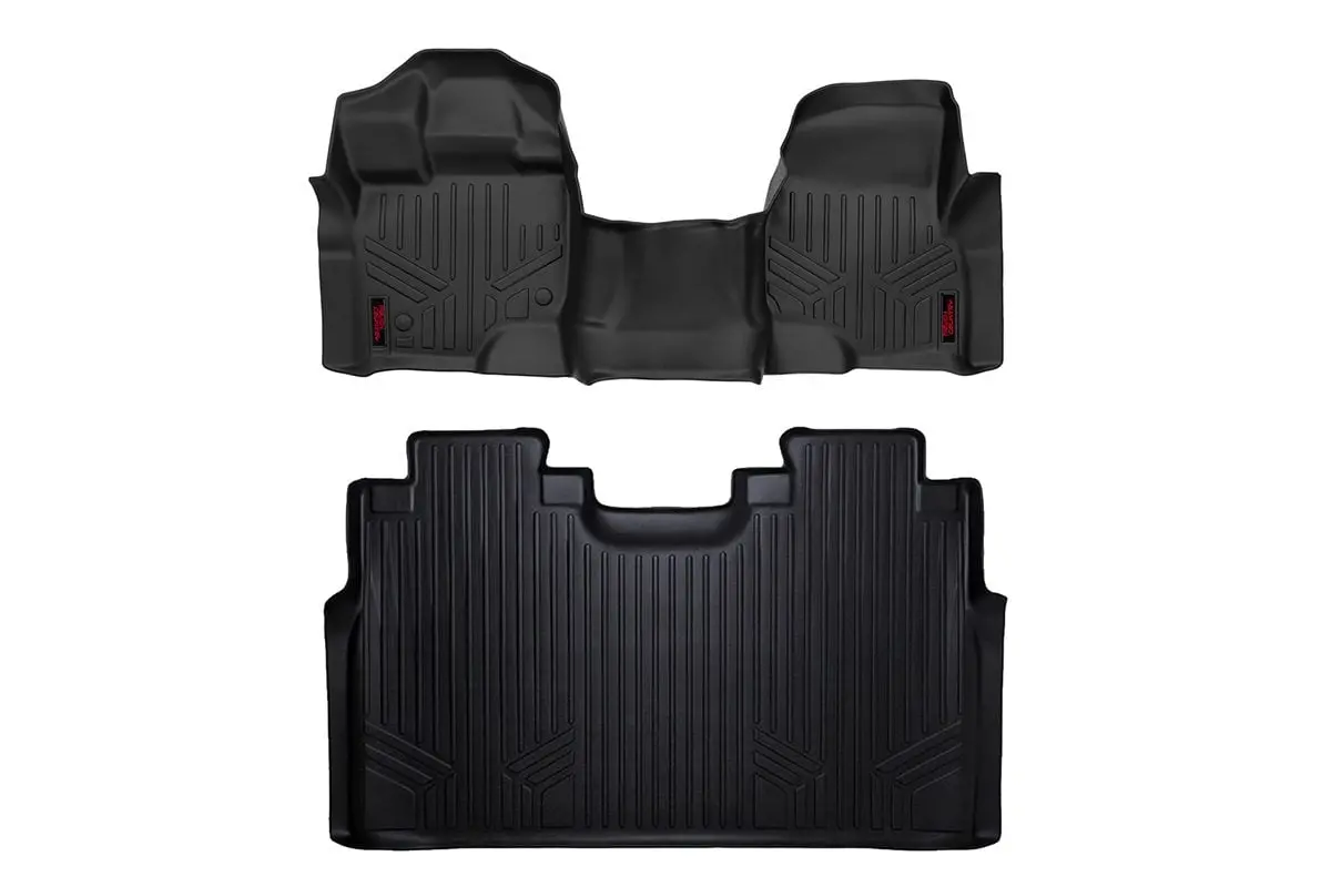 Floor Mats | Fr & Rr | Over Hump | Ford F-150 2Wd/4Wd | 2015-2022 | Rough Country | M-51153 1