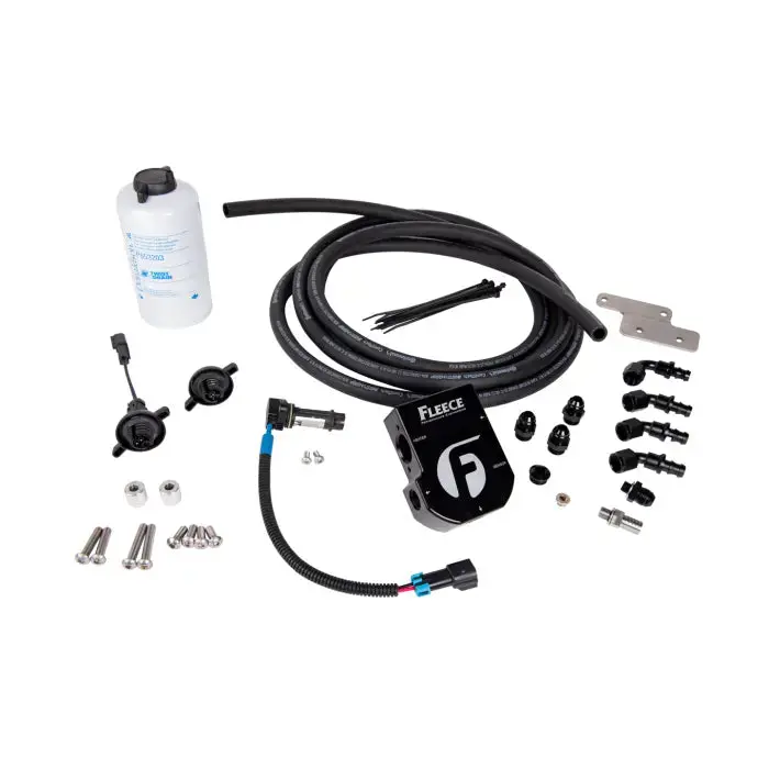 Fleece Performance Fpe-Cumm-Hffba-0318 Heated Fuel Filter Conversion Kit For 2003-2018 Dodge Ram Cummins 1