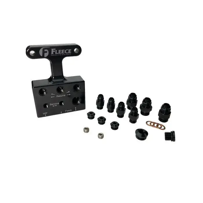 Fleece Performance Fpe-Ffd-Rf-3G Fuel Distribution Block For 2003-2007 3Rd Gen Dodge Cummins 1