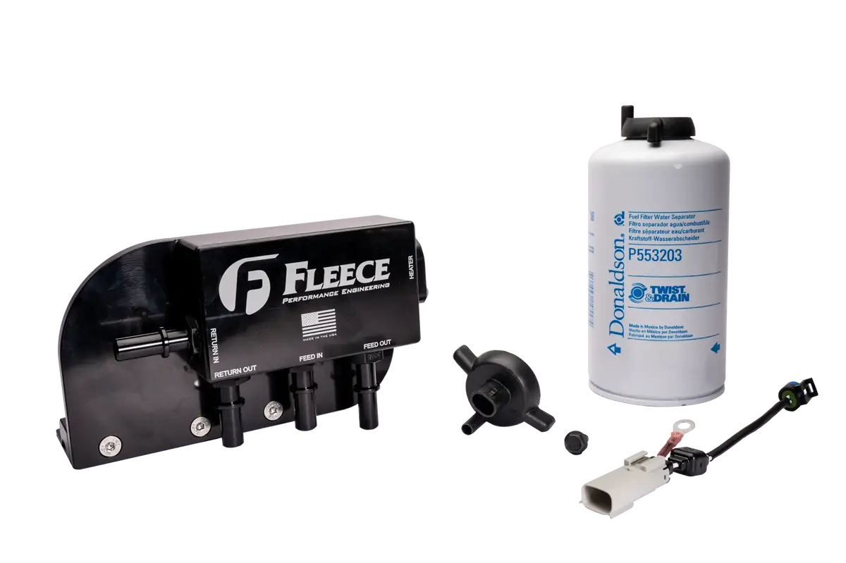 Fleece Performance Fpe-Fmc-Ubfa-1724 Under Bed Fuel Filter Assembly For 2017-2024 Ford F250-550 1
