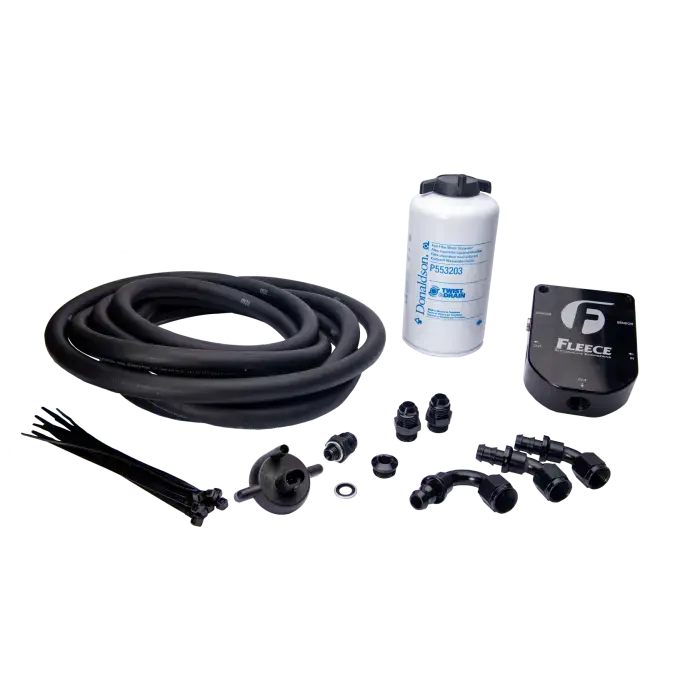 Fleece Performance Fpe-34780 Auxiliary Fuel Filter And Line Kit For 1998.5-2002 Dodge Cummins 1