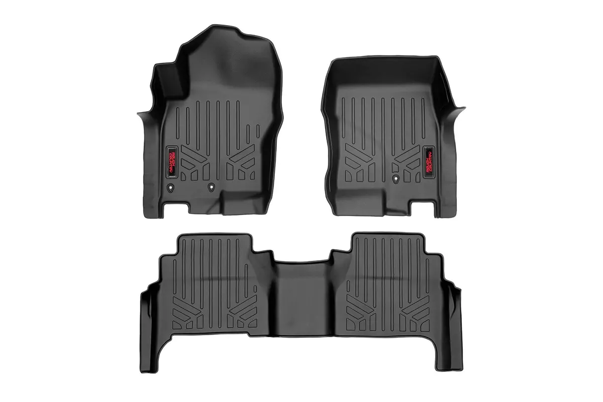 Floor Mats | Fr & Rr | Crew Cab | Nissan Frontier 2Wd/4Wd | 2008-2021 | Rough Country | M-80513 1