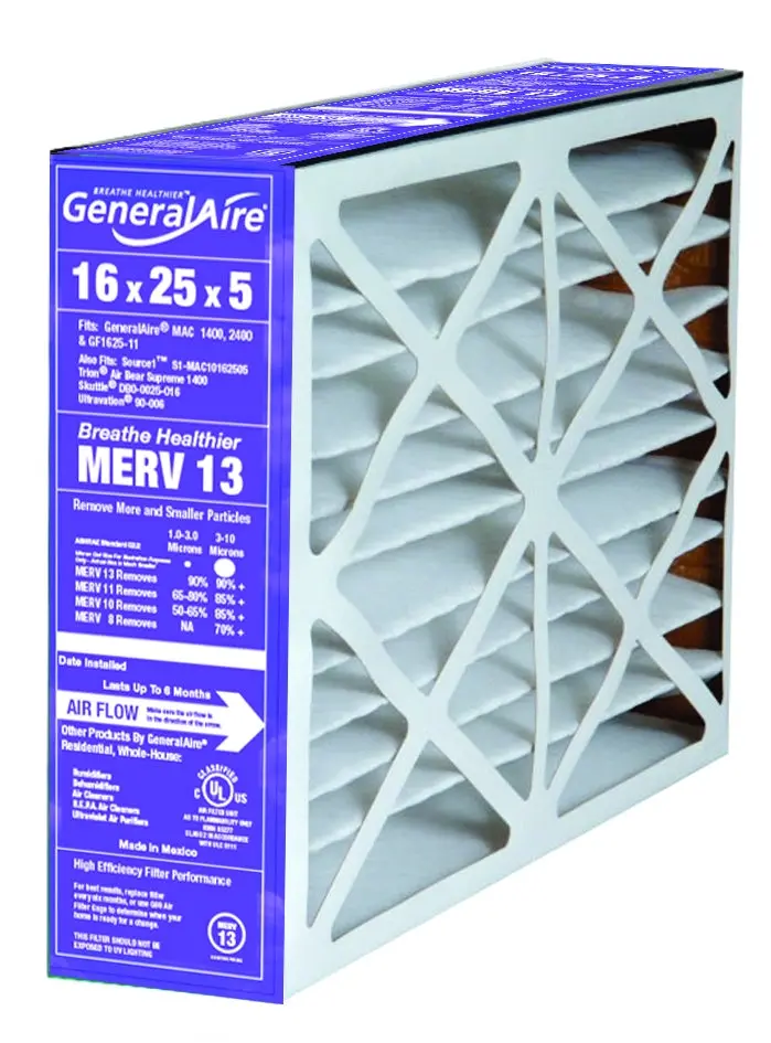 Generalaire 8Fm1625 - 16" X 25" X 5" Merv 13 Filter For Mac 1400, 2400 1