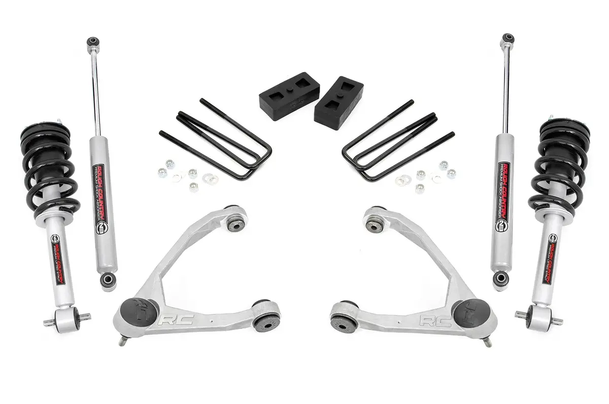 3.5 Inch Lift Kit | Cast Steel | N3 Strut | Chevrolet Silverado/Gmc Sierra Silverado 1500| 2014-2018 | Rough Country | 198.23 1