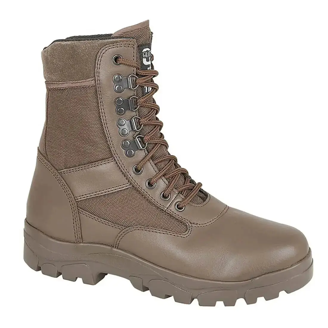 Grafters G-Force Unisex Mod Brown Combat Boot 1