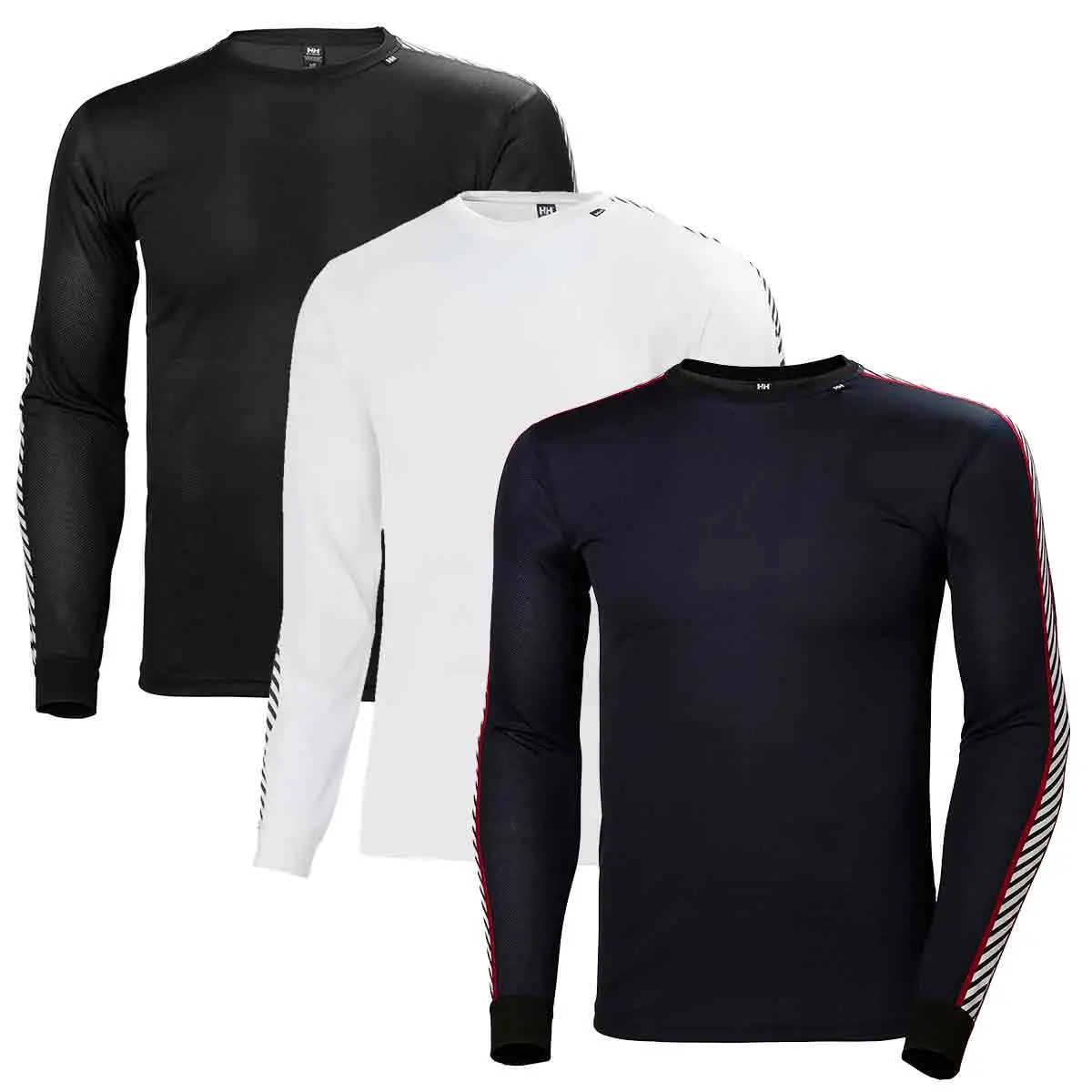 Helly Hansen Mens Lifa Stripe Long Sleeve Crew Base Layer 1