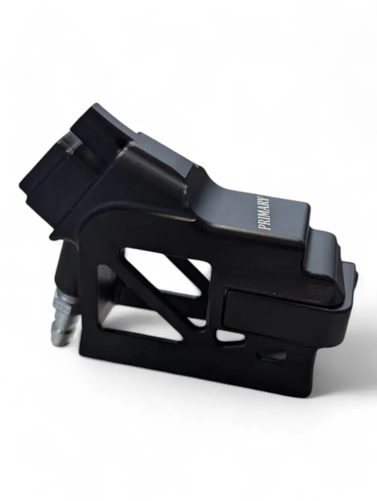 Primary Airsoft Hi-Capa Hpa M4 Angled Aluminum Skeletonized Adapter (Black / Red) 1