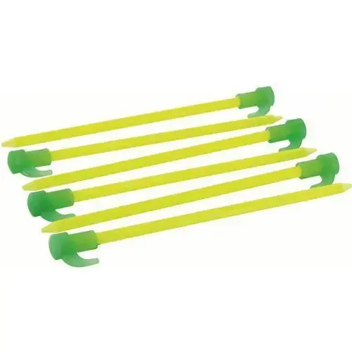 Highlander Fluorescent Tent Pegs - Pack Of 6 1