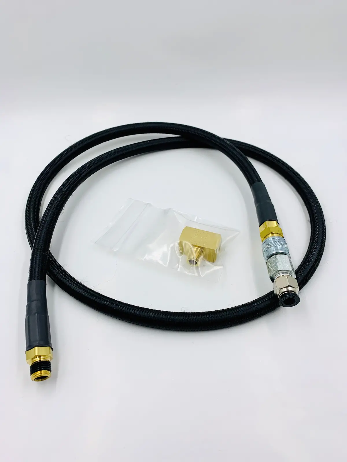 Redline Airsoft Hpa Air Hose 42 Inch With Optional T-Connector (1/4 Widebore) 1