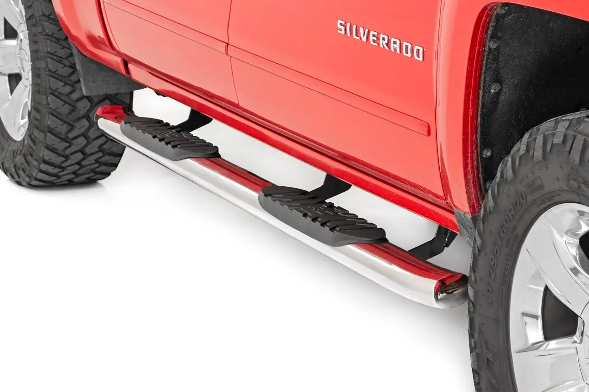 Oval Nerf Step | Chevy/Gmc 1500/2500Hd/3500Hd  [Crew | Def Tank | 2007-2019 | Rough Country | 21001S 1