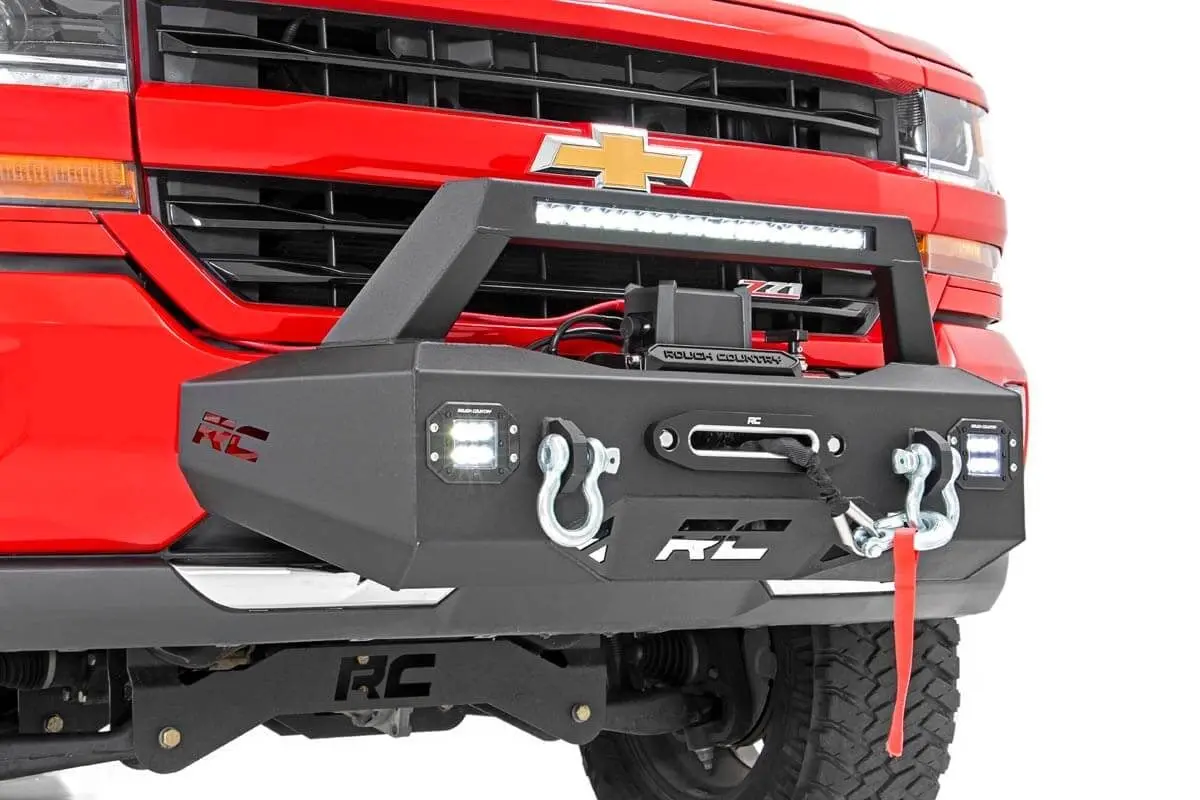 Exo Winch Mount Kit | Chevrolet Silverado 1500 2Wd/4Wd | 2007-2018 | Rough Country | 10761 1