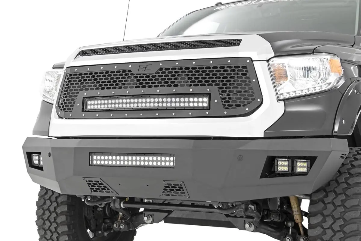 Mesh Grille | 30" Dual Row Led | Black | Toyota Tundra | 2014-2017 | Rough Country | 70226 1