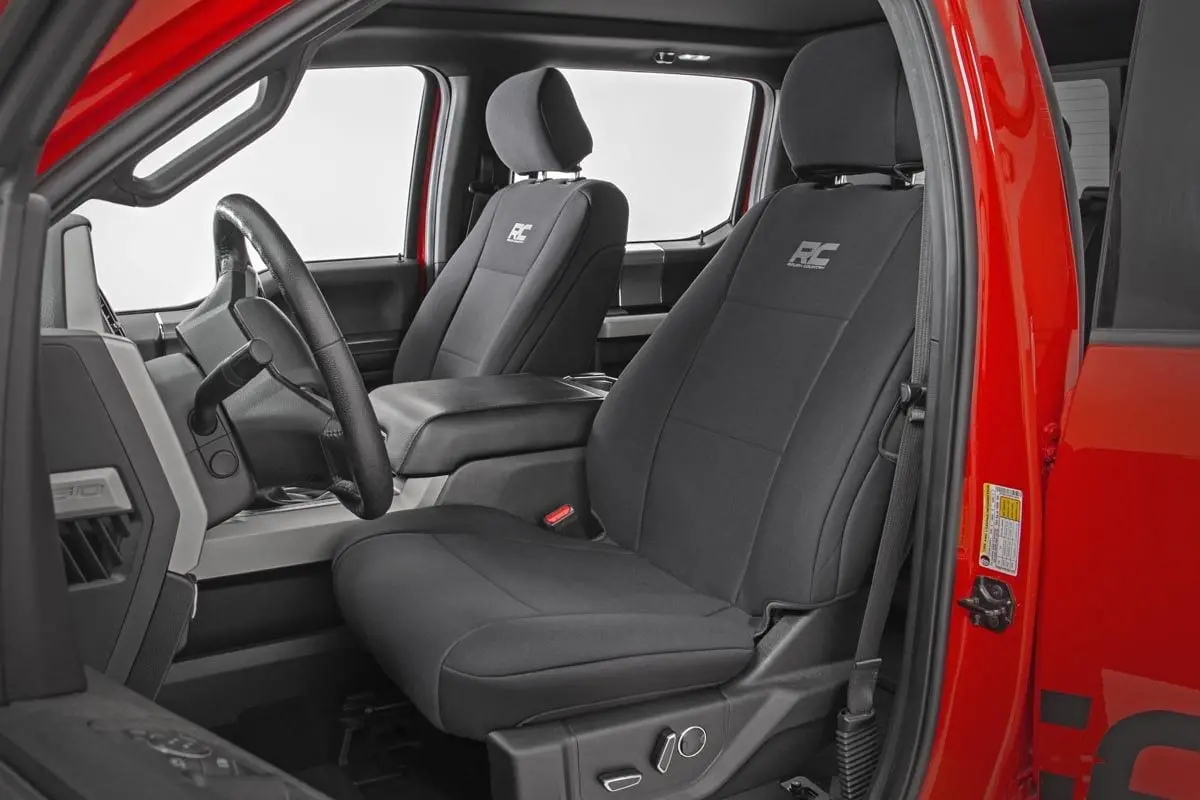 Seat Covers | Fr Bucket And Rr Bench | Ford F-150 /Super Duty | 2015-2022 | Rough Country | 91018 2
