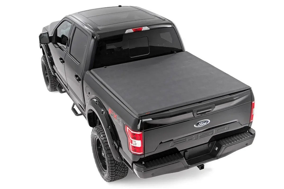 Bed Cover | Tri Fold | Soft | 5'7" Bed | Ford F-150 2Wd/4Wd | 2001-2003 | Rough Country | 41501550A 2