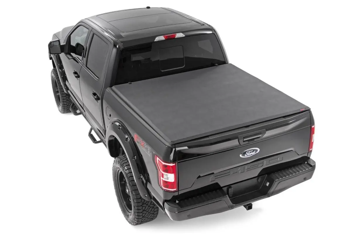 Bed Cover | Tri Fold | Soft | 6'7" Bed | Ford F-150 /F-150 Lightning | 2021-2022 | Rough Country | 41521650A 2