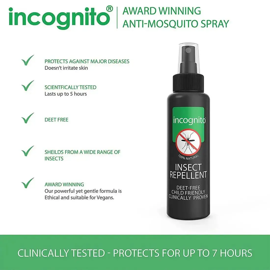 Incognito Deet Free Insect Repellent Spray 100Ml 2