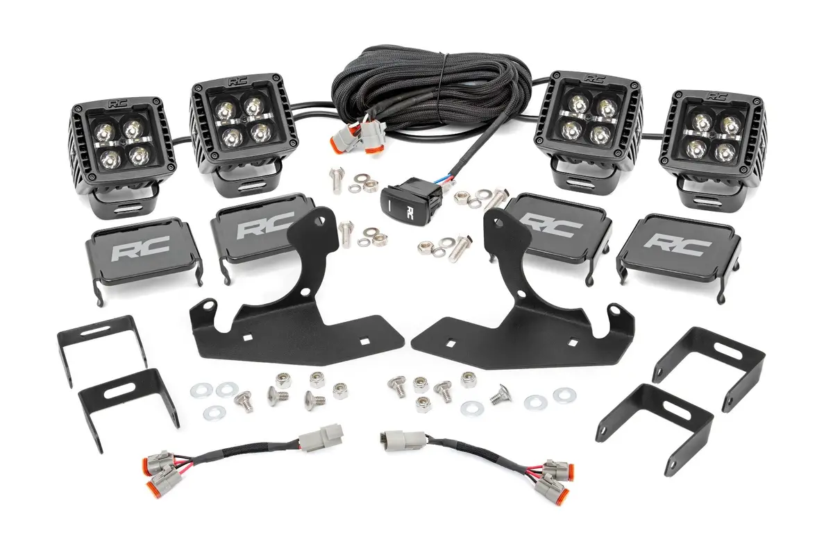 Chevrolet Led Fog Light Kit | Black Series W/ White Drl (07-13 Silverado 1500) | 2007-2013 | Rough Country | 70762Drl 1