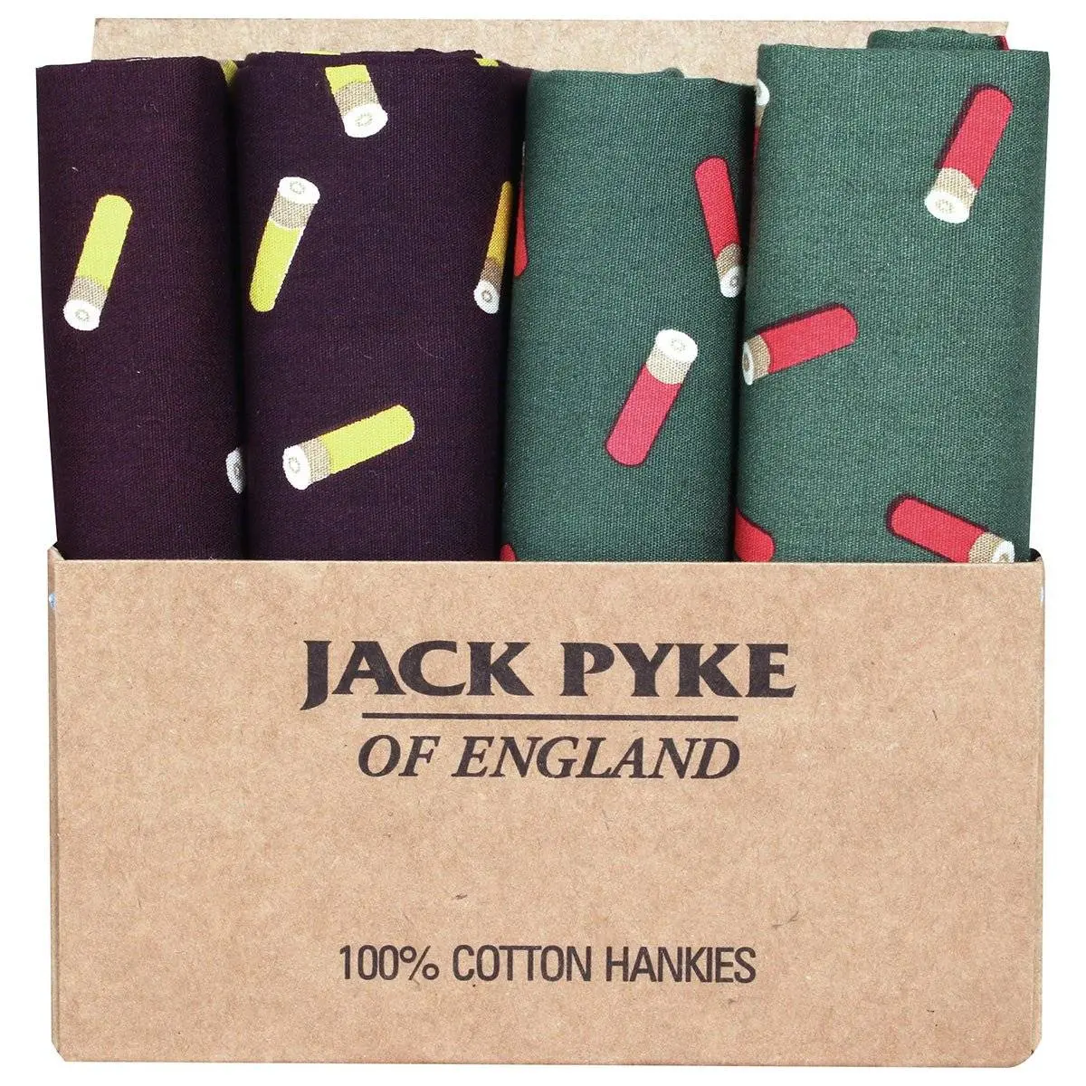 Jack Pyke 4 Pack Cotton Hankies Cartridge Design 1