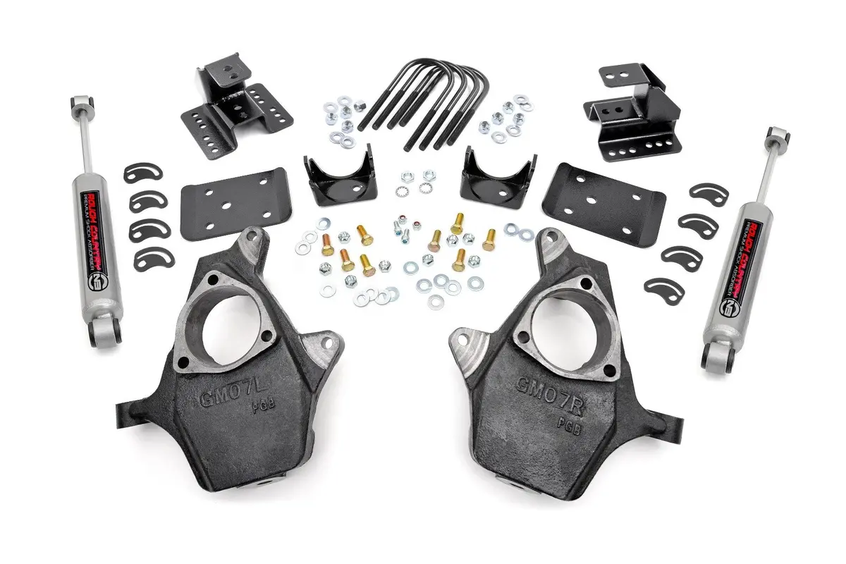 Lowering Kit | 2 Inch Fr | 4 Inch Rr | Chevrolet Silverado/Gmc Sierra 1500 | 1999-2006 | Rough Country | 722.2 1