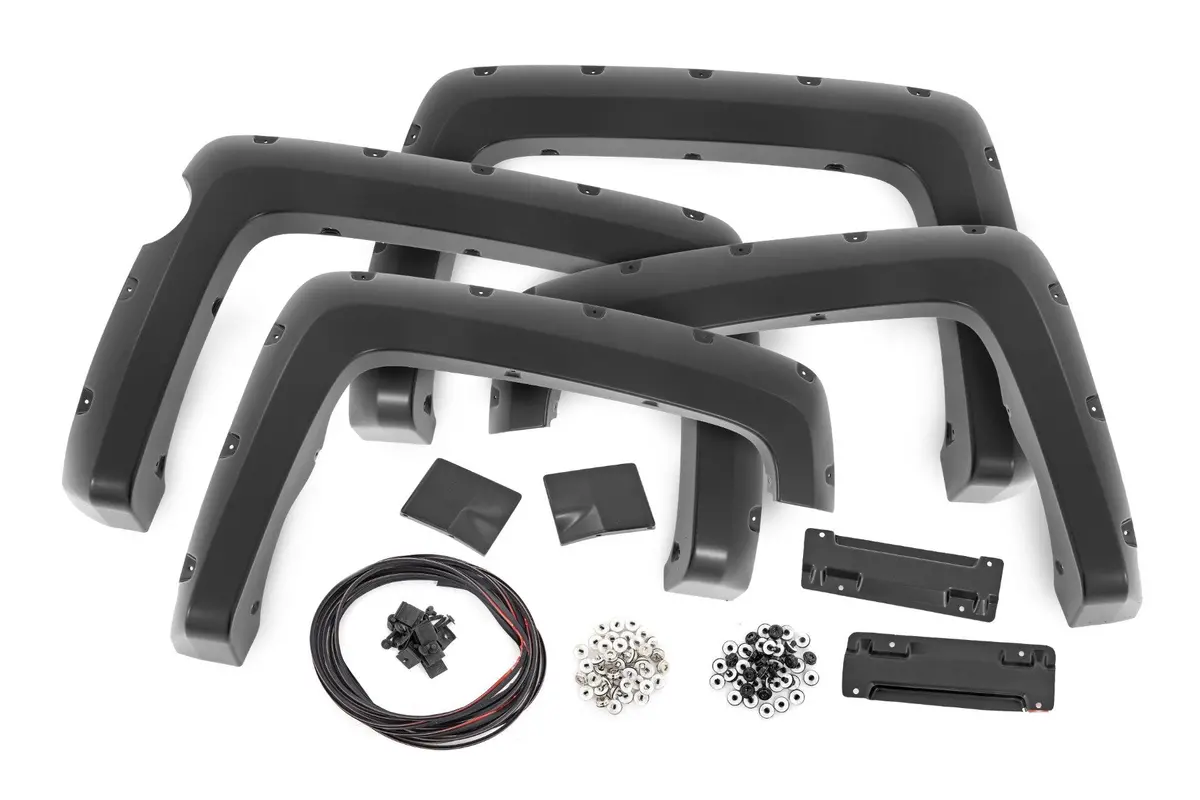 Pocket Fender Flares | 5.8 Ft Bed | Chevy Silverado 1500 | 2014-2015 | Rough Country | F-C11413a 2