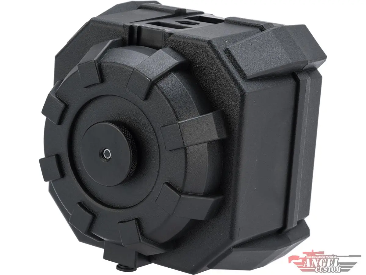 Angel Custom 2000 Round "Blok" Firestorm Airsoft Aeg Drum Flashmag Body Only (Black) 1