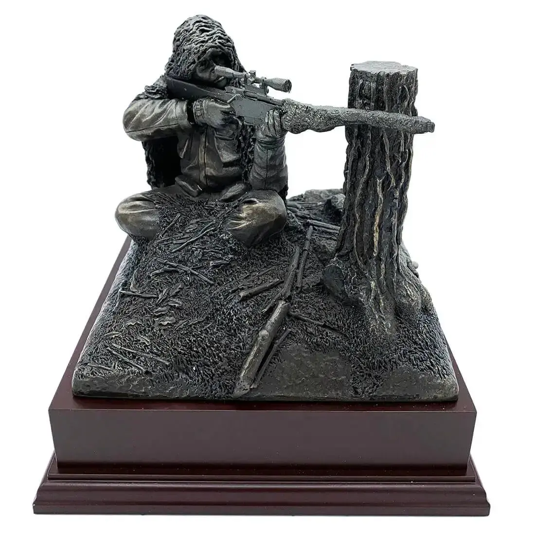 Kneeling Sniper Bronze Resin Figurine 1