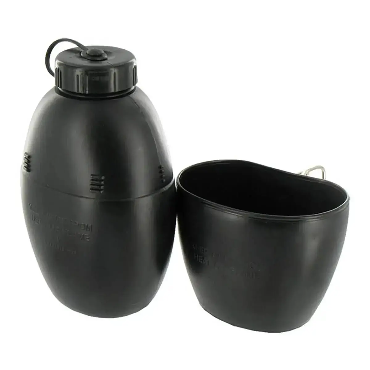Kombat 58 Pattern Black Water Bottle And Mug Canteen 1