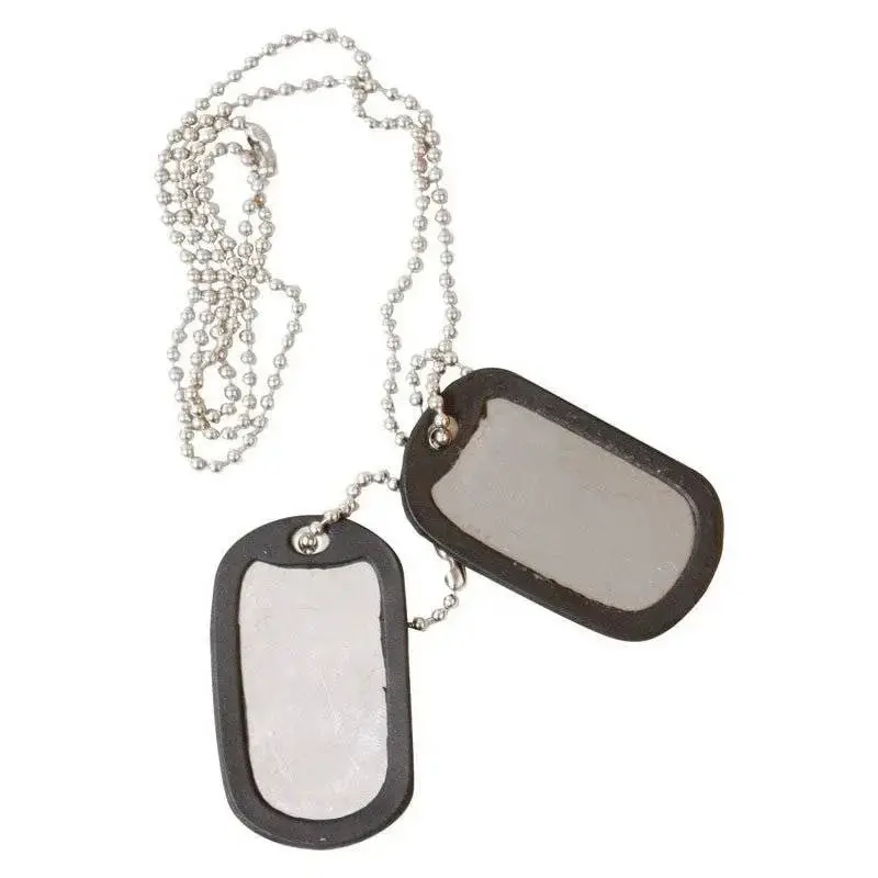 Kombat Us Style Dog Tags Silver 1