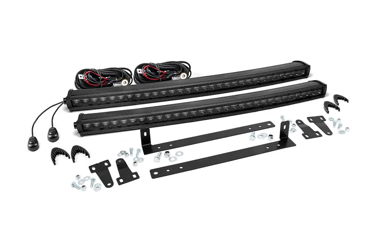 Led Light | Grille Mount | Dual 30" Black Single Row | Ford F-150 | 2009-2014 | Rough Country | 70662 1