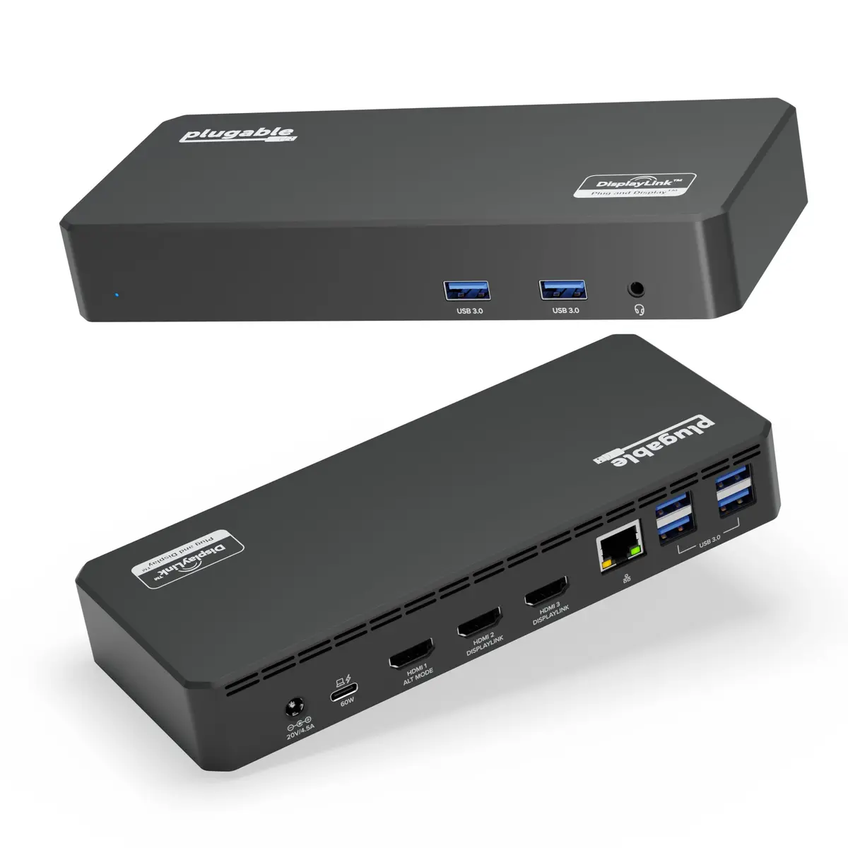 Plugable Usb-C Triple Monitor Docking Station, 60W Laptop Charging (Prior Version) 1