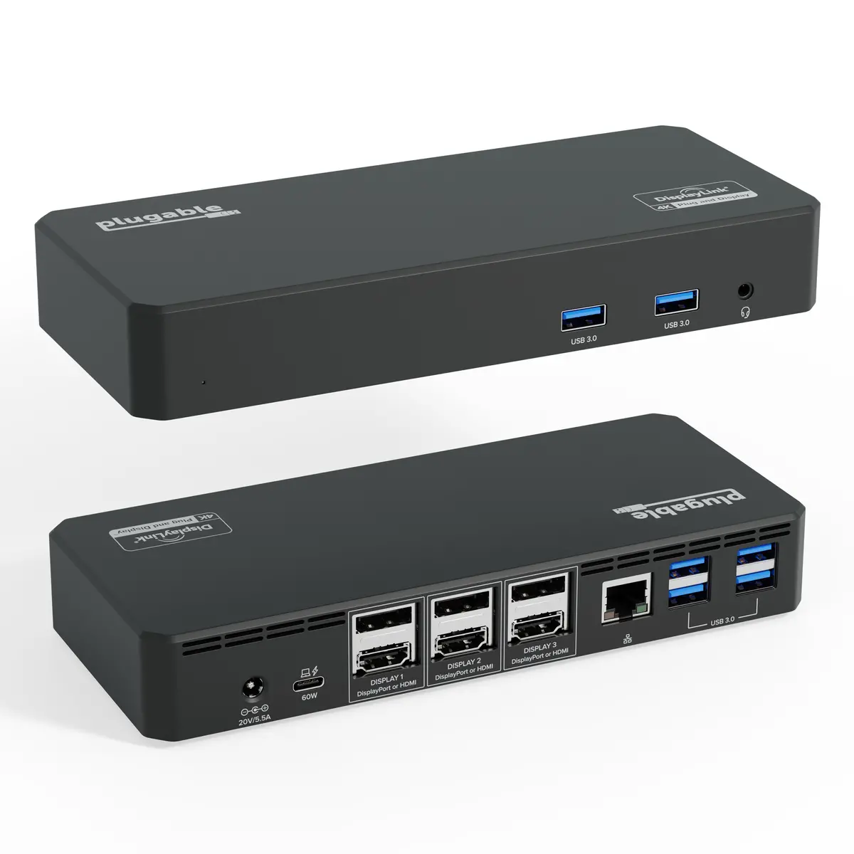 Plugable Usb-C Docking Station, 4K Triple Monitors, 60W Laptop Charging (Prior Version) 1
